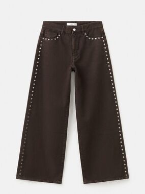 Mango Wide leg studded jeans. Size 2. new with tags